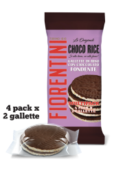 GALLETTE DI RISO CON CIOCCOLATO FONDENTE - MULTIPACK 4 PACK X 2 GALLETTE