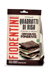 QUADROTTI DI RISO RICOPERTI CON CIOCCOLATO FONDENTE 80G