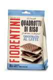 QUADROTTI DI RISO RICOPERTI CON CIOCCOLATO AL LATTE 80G